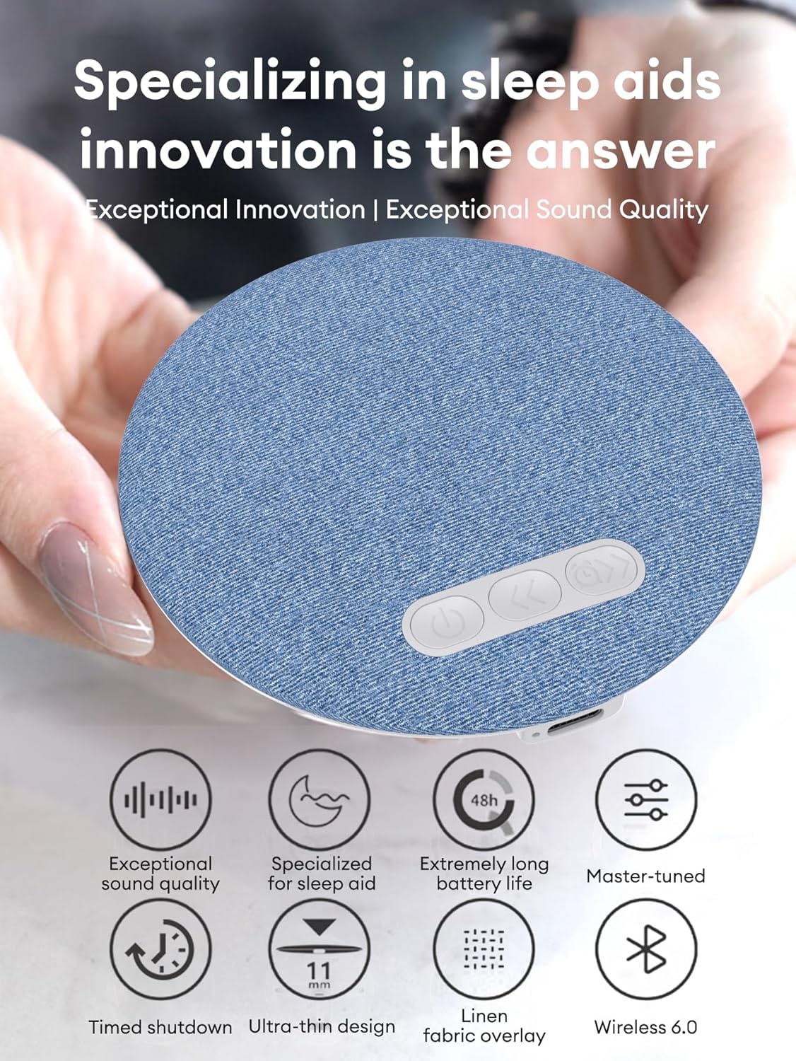 🎵 Ultra-Thin Music Pillow Speaker
