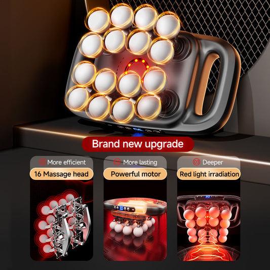 Hand held Deep Tissue Muscle Massager with 16 Heads