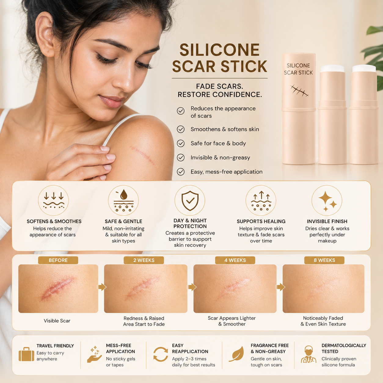 Silicon Scar Removal Stick