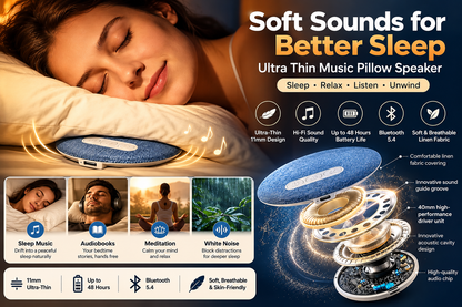 🎵 Ultra-Thin Music Pillow Speaker