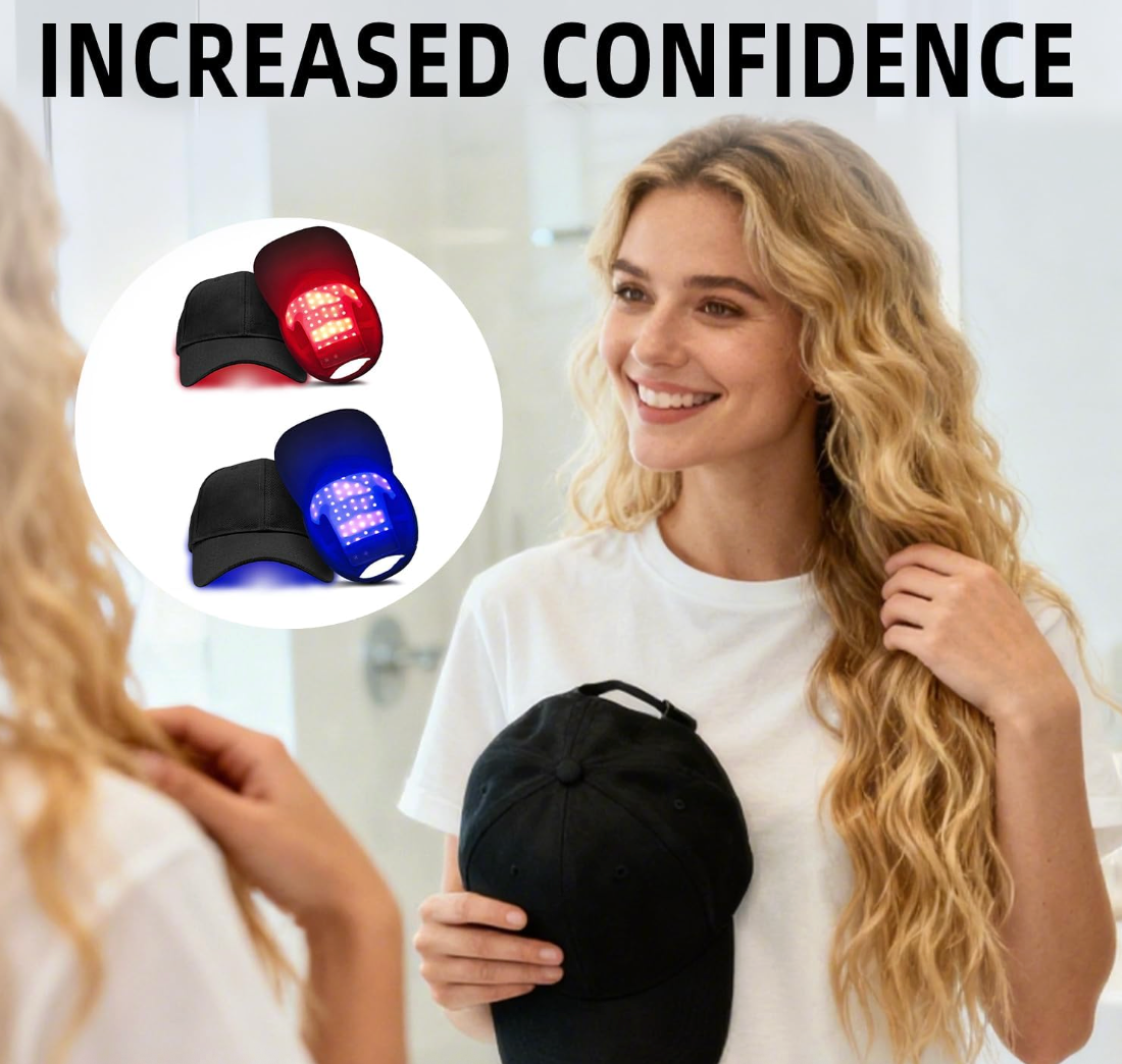 Rechargeable Red & Blue Light Therapy Hair Cap