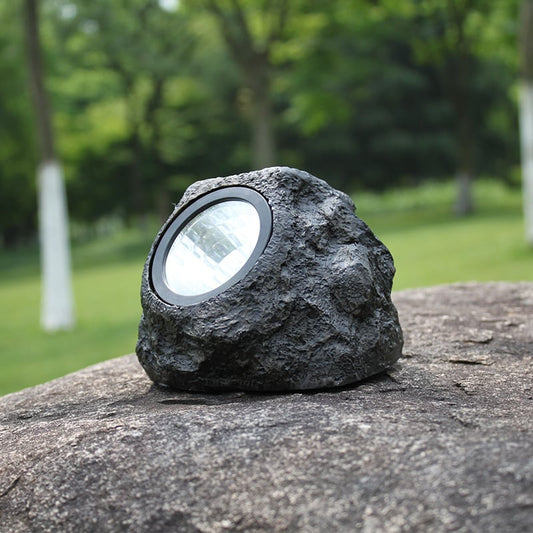 Solar-Powered Motion Sensor Rock Lamp