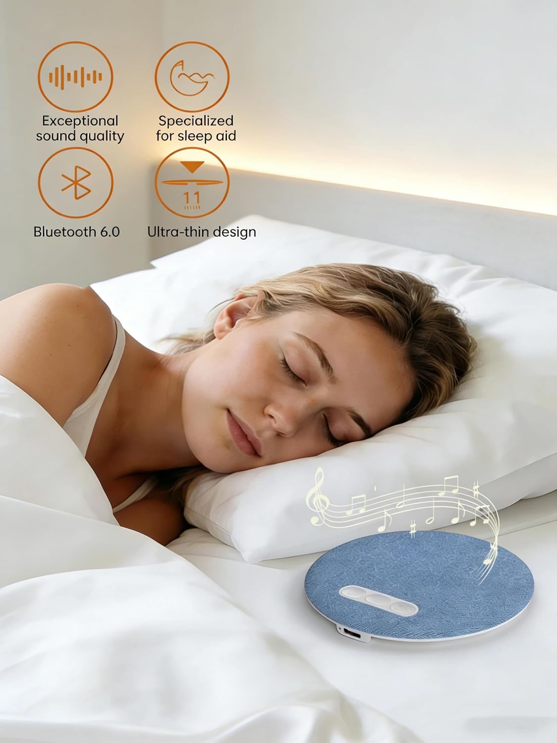 🎵 Ultra-Thin Music Pillow Speaker